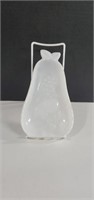 Vintage Pear Shaped Milk Glass Relish Dish with