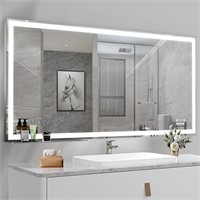 48" x 24" LED Mirror for Bathroom with Front