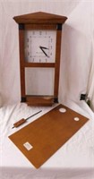 Seth Thomas oak wall pendulum clock, model 4519