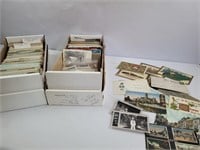 2 boxes of postcards- some postmarked early 1900s