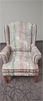 Wingback chair located upstairs