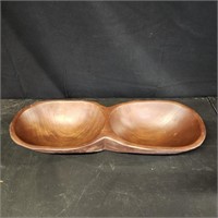 MCM carved wooden bowl