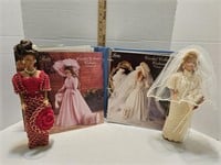 Vintage Barbies w/ Handmade Crochet Dresses