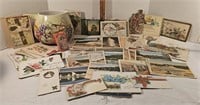 Vintage Postcards, Miniature Books,Pitcher, Cards