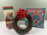 Vintage Christmas wreath and ornament boxes