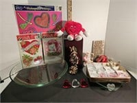 Glass Valentines Bowl, Glass Hearts, Decor & More