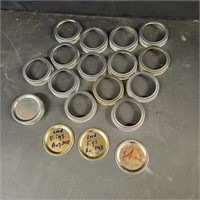 14 Canning rings and lids