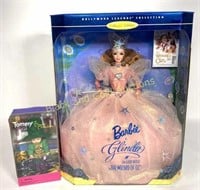 (2) NIB 1999 & 1995 The Wizard of Oz Glinda Barbie