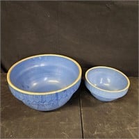 Blue stoneware bowls