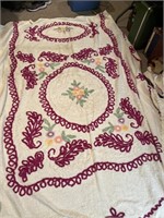 Pair of chenille bedspreads
