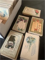 100’s of vintage postcards, mostly birthday