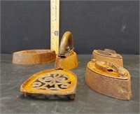 Vintage cast iron irons