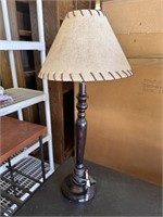 Wooden lamp w/ shade