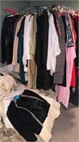 Large rack of clothing/vintage clothing