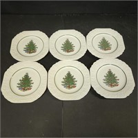 6 Cuthbertson Christmas plates