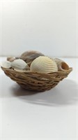 Basket With Seashells