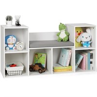 N4791  Cowiewie 47.2" Bookshelf with Reading Nook