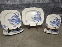 Vintage Wayside H & K Turnstall Blue Plate Made
