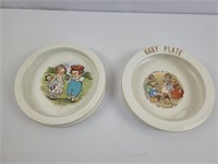 Vintage baby plates- 2