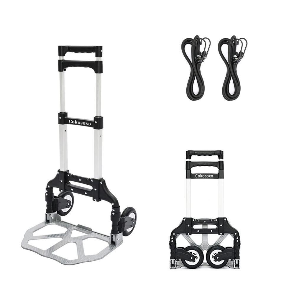Folding Hand Truck and Personal Dolly, 165lbs