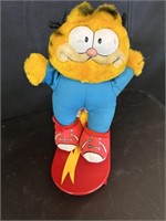 Vintage Garfield on Skateboard Plush