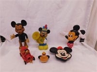 2 rubber Mickey Mouse figures, one is posable -