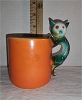 Antique Beyer & Bock Germany Cat Mug