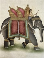 Late 18 th Mughal School miniature elephant
