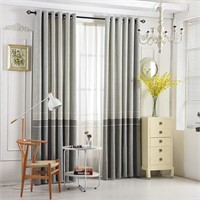 VOGOL Chenille Jacquard Elegant Curtains Simple