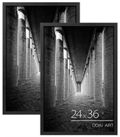 24x36 Poster Frame Black 2 Pack, Poster Frames