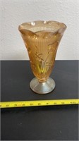 Iris and Herringbone Carnival Vase