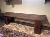 Solid strip wood contemporary table
