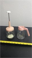 Federal Glass Ware MCM , pink syrup dispenser ,