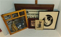 Picture Frames, Wall Decor, Cat Stained Glass