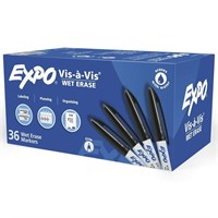 EXPO Vis-a-Vis Wet Erase Markers, Fine Point,