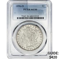 1896-O Morgan Silver Dollar PCGS AU50