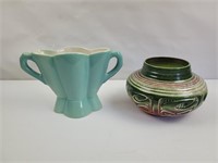 2 pottery pieces
