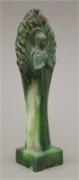 A saopstone green  of Guanyin chinese . 24 cm high