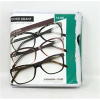 Design Optics +2.00 Ladies Reading Glasses 3 Pack