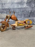 Harley Davidson wooden display bike