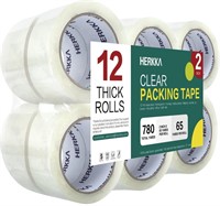 HERKKA Clear Packing Tape, 12 Rolls Heavy Duty