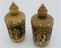 19 TH Carved snuff battle ivory Ornament