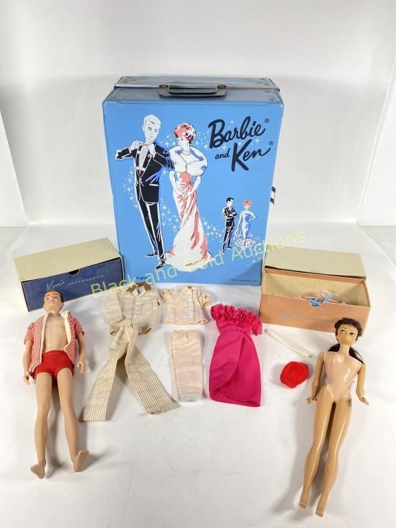 1963 Mattel Barbie & Ken Case, Outfits & Dolls