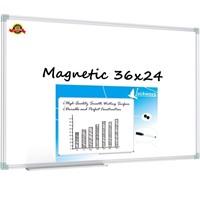 Lockways Magnetic Dry Erase Board, 36 x 24 Inch