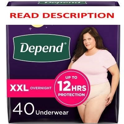 Depend Night Defense Underwear Women XXL, 30ct