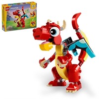 LEGO Creator 3 in 1 Red Dragon Toy, Transforms