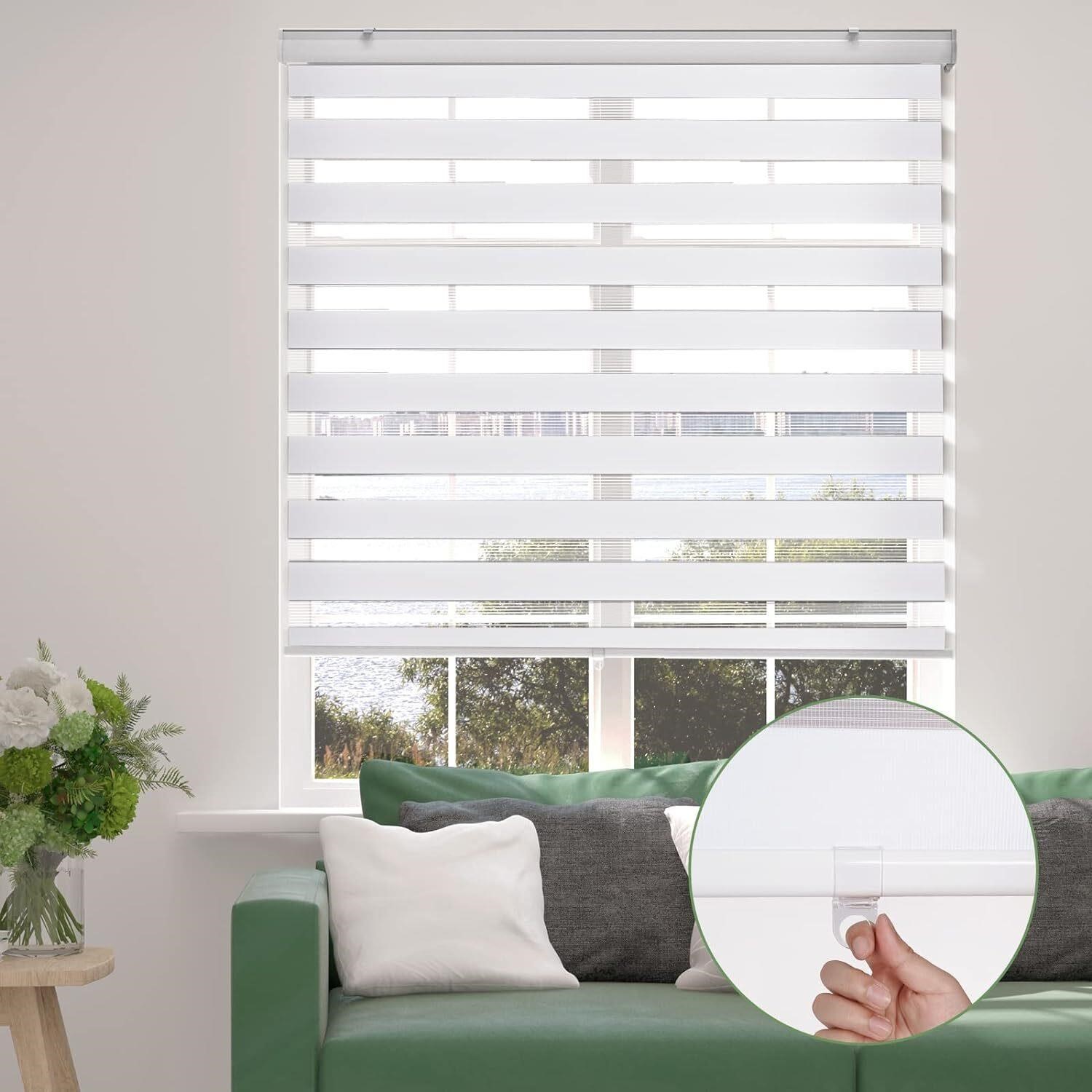Zebra Cordless Blinds  Double Layered  45W X 72H