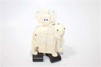 Ivory vintage elephant mini sculpture