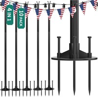 YITAHOME 10pk String Light Pole  11ft 4-in-1