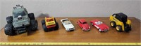 Ford Mustang,  John Deere Loader, Toy Cars and